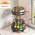 Rotatable Multi-Layer Metal Kitchen Countertop Storage Rack