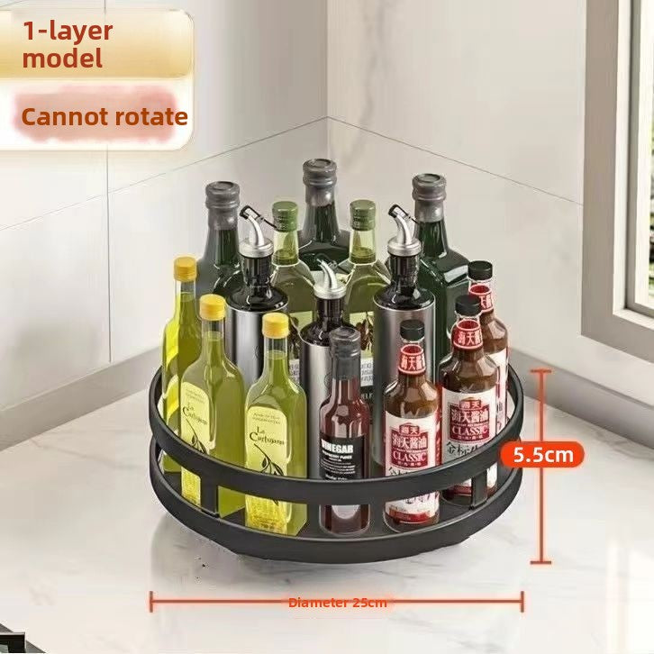 Rotary Kitchen Condiment Organizer Rack