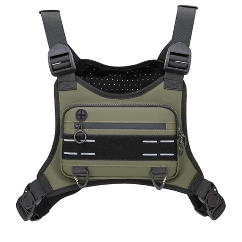 Mens Tactical Chest Bag Outdoor Sports Cycling Vest Backpack
